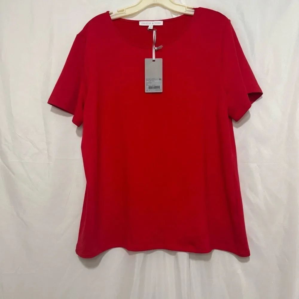 Preston & York Bobbi French Terry short sleeve Tee Size XL